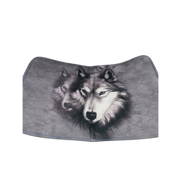 Wolf Love Design Bathroom Doormat Anti Slip Backing 100% Polyester Grey - Picture 5 of 5